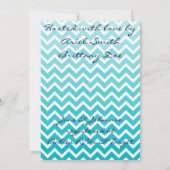 Ombre Chevron Chalkboard BabyQ Kaart (Achterkant)