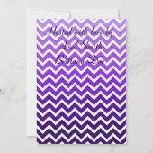Ombre Chevron Chalkboard BabyQ Paars Kaart (Achterkant)