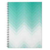 Ombre Chevron Emerald Green Note Book Gradient Notitieboek (Voorkant)