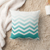 Ombre Chevron Style! groenblauw Kussen (Deken)