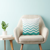 Ombre Chevron Style! groenblauw Kussen (Stoel)