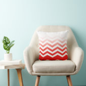 Ombre Chevron Style! Rood Kussen (Stoel)