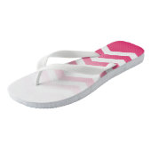 Ombre Chevron Style! | witte fuchsia Teenslippers (Schuin)