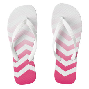 Ombre Chevron Style!   witte fuchsia Teenslippers