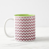 Ombre Chevron - voeg een naam toe - Kies een kleur Tweekleurige Koffiemok (Links)
