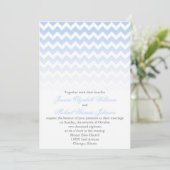 Ombre Chevron Wedding Kaart (Staand voorkant)