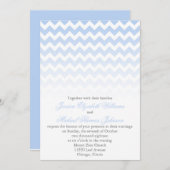 Ombre Chevron Wedding Kaart (Voorkant / Achterkant)