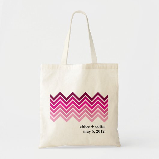 Ombre Chevron - Welkom/uit-Canvas tas (Voorkant)