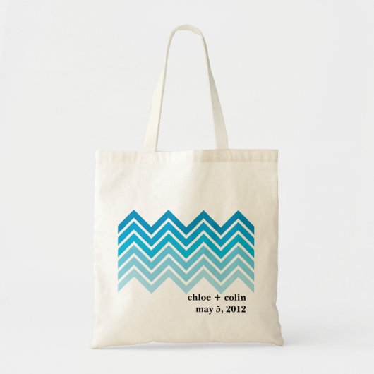 Ombre Chevron - Welkom/uit-Canvas tas (Voorkant)