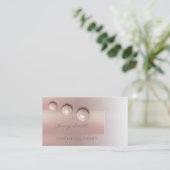 Ombre chic bright roos parelmoderne luxe visitekaartje (Staand voorkant)