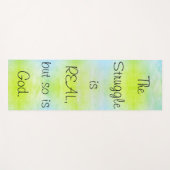 Ombre Christelijk De strijd is echt, dus God is he Yogamat (Voorkant (horizontaal))