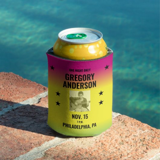 Ombre Concert Poster met Foto Custom Blikjeskoeler (Insitu Zwembad)