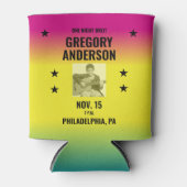 Ombre Concert Poster met Foto Custom Blikjeskoeler (Voorkant)