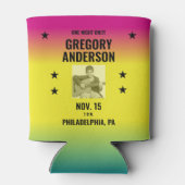 Ombre Concert Poster met Foto Custom Blikjeskoeler (Achterkant)