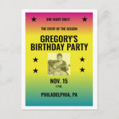  Ombre Concert Poster met Foto Custom Briefkaart (Voorkant)
