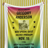  Ombre Concert Poster met Foto Custom Fleece Deken
