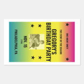 Ombre Concert Poster met Foto Custom Rechthoekige Sticker (Voorkant)