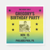  Ombre Concert Poster met Foto Custom Servet (Voorkant)