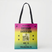  Ombre Concert Poster met Foto Custom Tote Bag (Voorkant)
