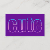 Ombre Contour Cute op Paars Visitekaartje (Voorkant)