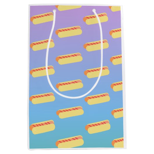 Ombre Cook Out Hot Dog Party Medium Cadeauzakje (Voorkant)