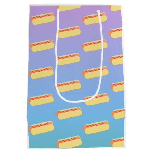 Ombre Cook Out Hot Dog Party Medium Cadeauzakje (Achterkant)