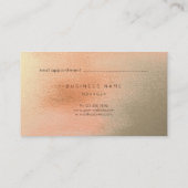Ombre Coral Gold Metal Abstract Appointcard Afsprakenkaartje (Achterkant)