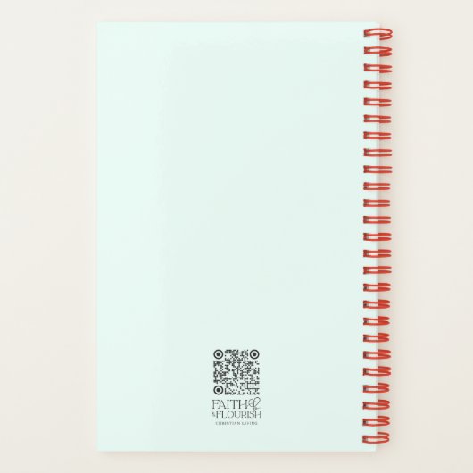 Ombre Cross Bijbelvers gepersonaliseerd Notitieboek (Achterkant)