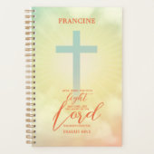 Ombre Cross Bijbelvers gepersonaliseerd Planner (Voorkant)