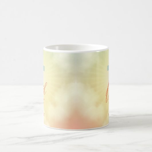 Ombre Cross Scripture gepersonaliseerd Koffiemok (Center)