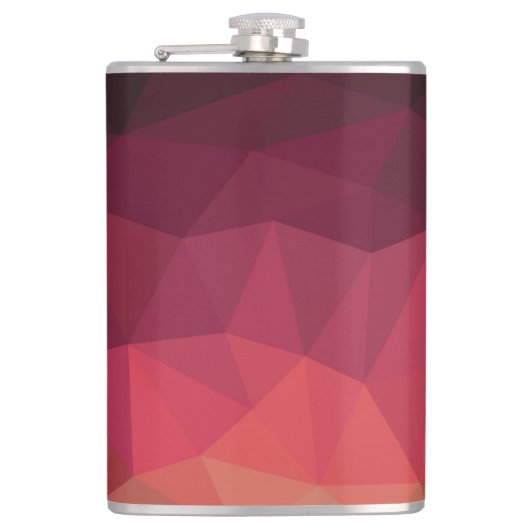Ombre crystal effect geometrisch modern design heupfles (Voorkant)