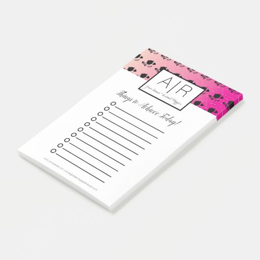 Ombre Cute Cats Pink Post-it® Notes (Schuin)
