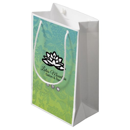 Ombre Damask boodschappentas Klein Cadeauzakje (Voorkant Gekanteld)