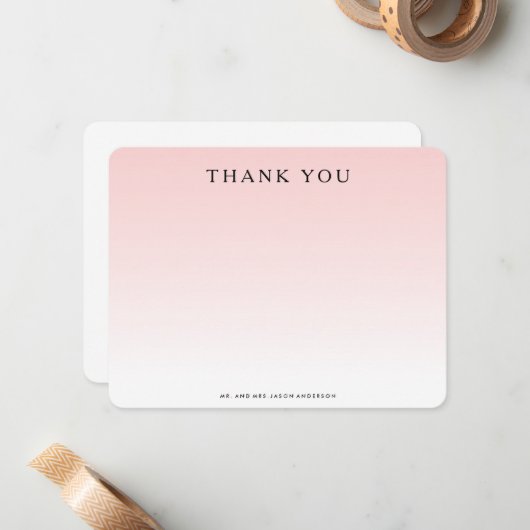 OMBRE DANK JE JE Notecard Notitiekaartje (Voorkant / Achterkant in situ)