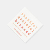 Ombre dankbare dankbare gezegende Thanksgiving Servet (Hoek)