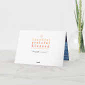 Ombre Dankbare Gezegende Foto Thanksgiving Kaart (Achterkant)