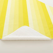 Ombre diagonale strepen in gele tonen sherpa deken (3/4)