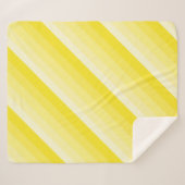 Ombre diagonale strepen in gele tonen sherpa deken (Voorkant (horizontaal))