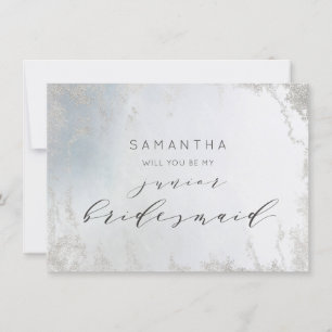 Ombre Dusty Blue Frost Junior Bridesmaid Voorstel