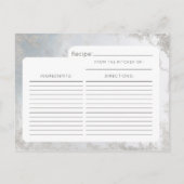 Ombre Dusty Blue Frosted bruid om recept Kaart (Achterkant)