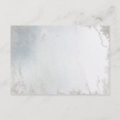 Ombre Dusty Blue Frosted Folie Trouwinformatie Informatiekaartje (Achterkant)