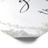 Ombre Dusty Blue Kaarten & Gifts Wedding Table Sig Poster (Hoek)