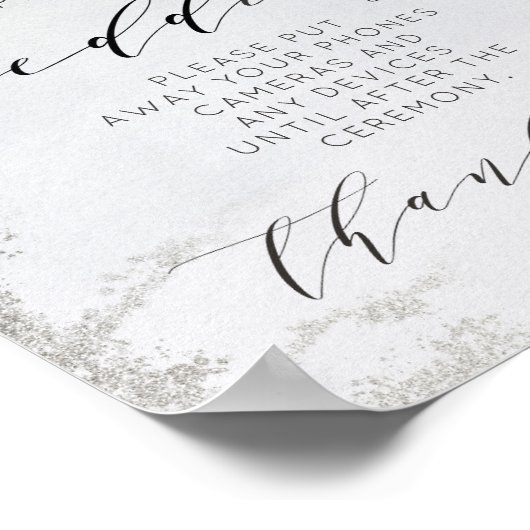 Ombre Dusty Blue Luxe Tafel zonder stopcontact Poster (Hoek)