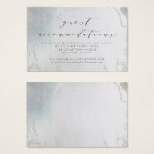 Ombre Dusty Blue Silver Accommodations Kaart invoe (Voorkant /achterkant)