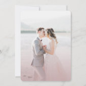 Ombre Dusty Mauve Ivory, met een scriptweduwschap Save The Date (Achterkant)
