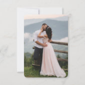 Ombre Dusty Roos Pink & Champagne Wedding Bedankkaart (Achterkant)