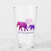 Ombre Elephants Design Drink glas (Achterkant)