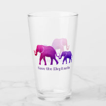 Ombre Elephants Design Drink glas
