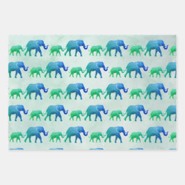 Ombre Elephants Inpakpapier Vel