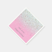 Ombre en Glitter Verjaardag Servet (Hoek)